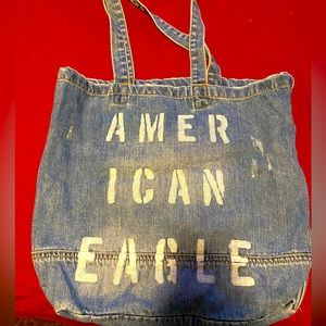 Denim American Eagle tote bag